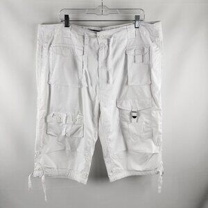 Sean John Jeans Mens 38x14 White Flight Cargo Shorts